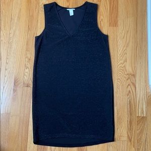 Black v-neck dress